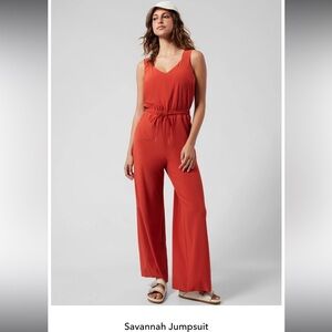 Athleta Savannah Jumpsuit - Burnt Orange, Size 0, Like New
